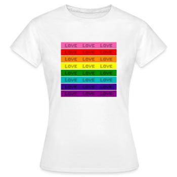 Cher drapeau arc-en-ciel - T-shirt Femme - blanc - Devant - AI Model Female 172 dark (172cm)