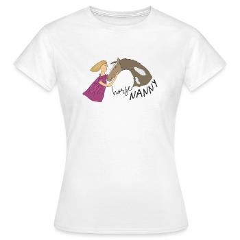 Horse Nanny - Frauen T-Shirt - Weiß - Vorne - AI Model Female 172 dark (172cm)
