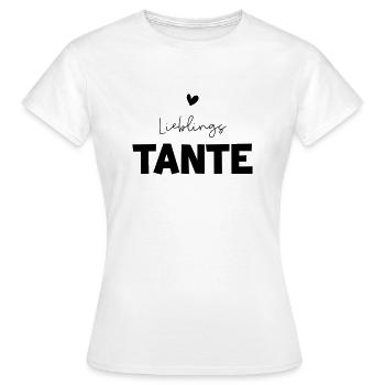 Lieblingstante Geschenk für Tante - Frauen T-Shirt - Weiß - Vorne - AI Model Female 172 dark (172cm)