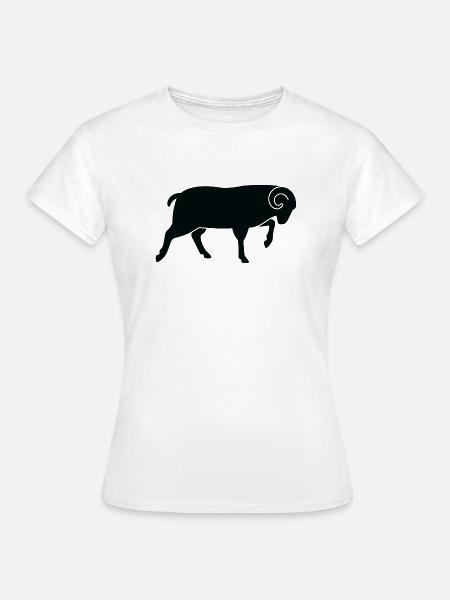 Ein laufender Schafbock - Frauen T-Shirt - Weiß