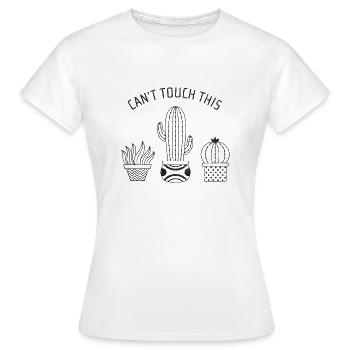 Can't Touch This - Cool Cactus Succulent Design - Women's T-Shirt - white - Front - AI Model Female 172 dark (172cm)