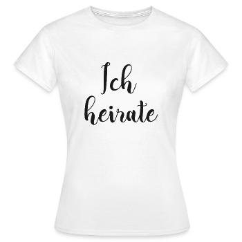 I marry bachelors farewell - Women's T-Shirt - white - Front - AI Model Female 172 dark (172cm)