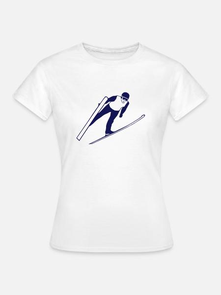 skispringer - skispringen - Frauen T-Shirt - Weiß