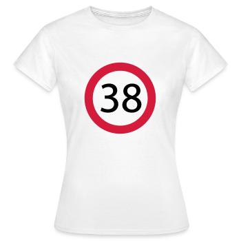 38 - T-shirt Femme - blanc - Devant - AI Model Female 172 dark (172cm)