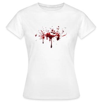 Blut - Halloween - Frauen T-Shirt - Weiß - Vorne - AI Model Female 172 dark (172cm)