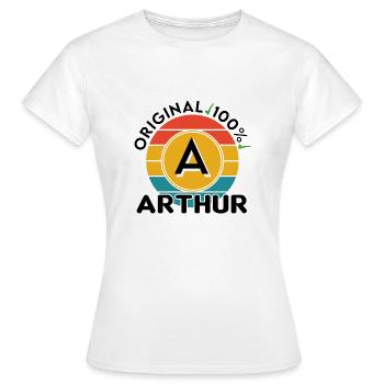 Arthur - Frauen T-Shirt - Weiß - Vorne - AI Model Female 172 dark (172cm)
