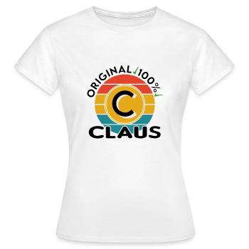 Claus - Frauen T-Shirt - Weiß - Vorne - AI Model Female 172 dark (172cm)
