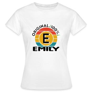 Emily - Frauen T-Shirt - Weiß - Vorne - AI Model Female 172 dark (172cm)