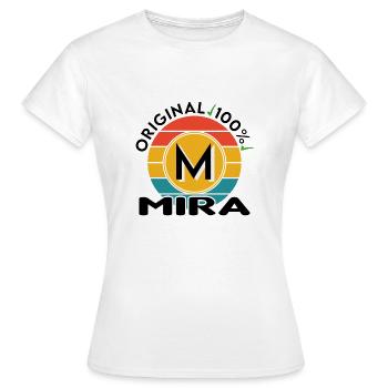 Mira - Frauen T-Shirt - Weiß - Vorne - AI Model Female 172 dark (172cm)