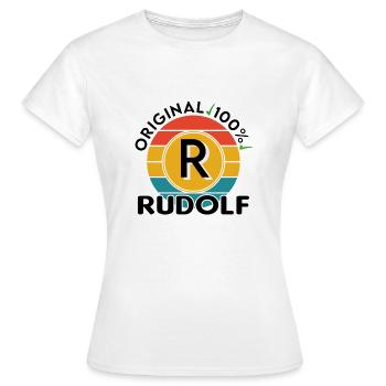Rudolf - Frauen T-Shirt - Weiß - Vorne - AI Model Female 172 dark (172cm)