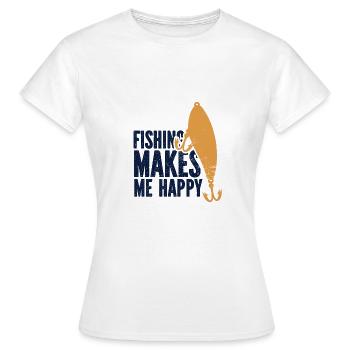 Angler Angelhaken Angelrute Sportfischer - Frauen T-Shirt - Weiß - Vorne - AI Model Female 172 dark (172cm)