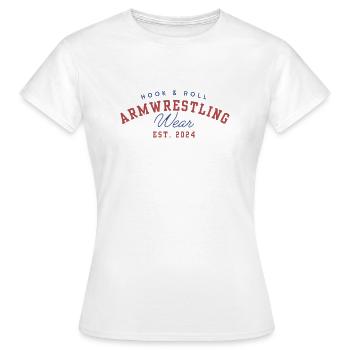 Armwrestling Wear - Frauen T-Shirt - Weiß - Vorne - AI Model Female 172 dark (172cm)