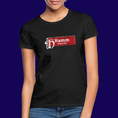Ortsschild Hamburg-Hamm mit Vintage-Initial - Frauen T-Shirt