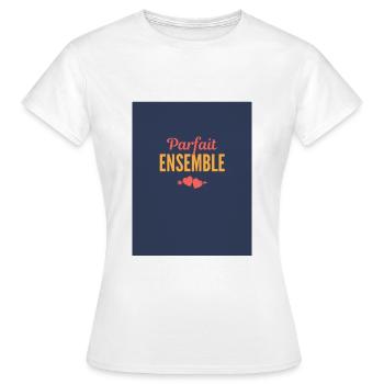 Parfait Ensemble - T-shirt Femme - blanc - Devant - AI Model Female 172 dark (172cm)