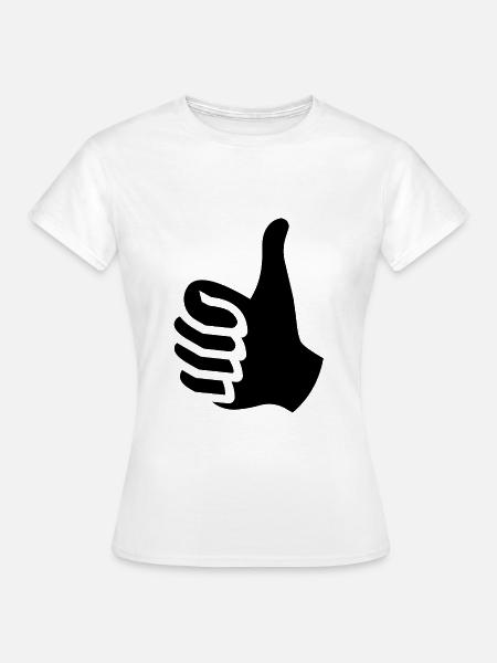 Daumen Hoch - Frauen T-Shirt - Weiß