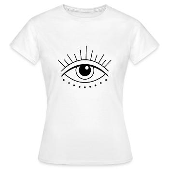 Œil - T-shirt Femme - blanc - Devant - AI Model Female 172 dark (172cm)