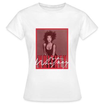 Whitney Houston Foto mit Autogramm Und Namenszug - Frauen T-Shirt - Weiß - Vorne - AI Model Female 172 dark (172cm)