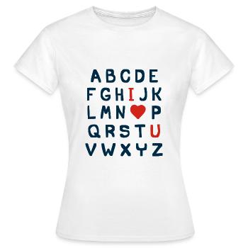 I love you - Women's T-Shirt - white - Front - AI Model Female 172 dark (172cm)