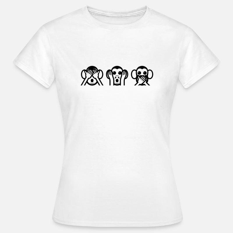 3 Wise singe - T-shirt Femme - blanc