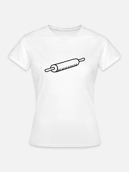 Nudelholz - Nudelrolle - Frauen T-Shirt - Weiß