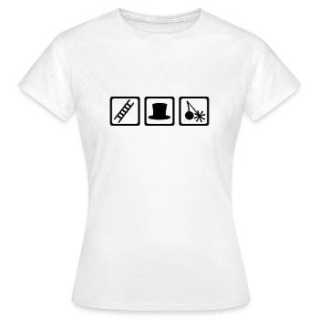 Schornsteinfeger - Frauen T-Shirt - Weiß - Vorne - AI Model Female 172 dark (172cm)