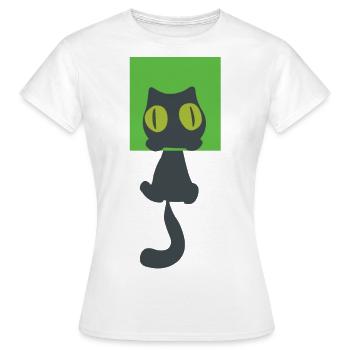 petit chaton noir - T-shirt Femme - blanc - Devant - AI Model Female 172 dark (172cm)