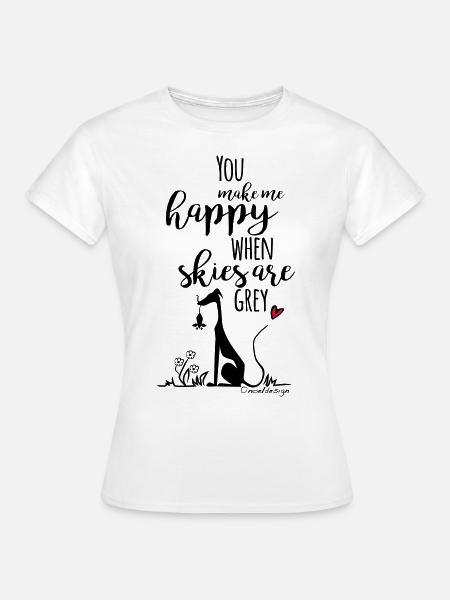 You make me happy - Frauen T-Shirt - Weiß