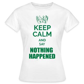 OP IX: Nothing happened - Frauen T-Shirt - Weiß - Vorne - AI Model Female 172 dark (172cm)