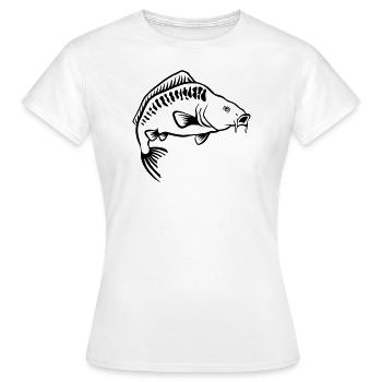 Karpfen - Frauen T-Shirt - Weiß - Vorne - AI Model Female 172 dark (172cm)