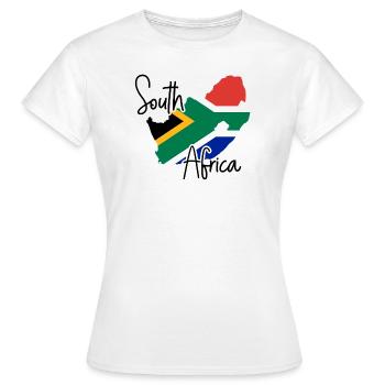 Afrique du Sud - T-shirt Femme - blanc - Devant - AI Model Female 172 dark (172cm)