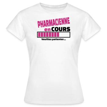 pharmacienne en cours - T-shirt Femme - blanc - Devant - AI Model Female 172 dark (172cm)