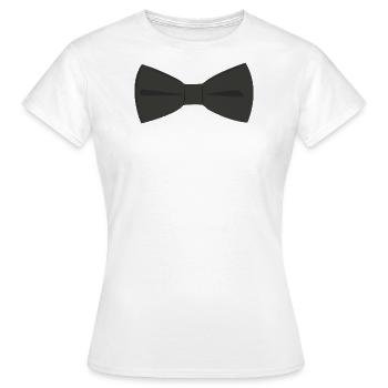 Nœud papillon - T-shirt Femme - blanc - Devant - AI Model Female 172 dark (172cm)