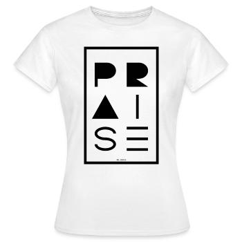 Louange NOIR - T-shirt Femme - blanc - Devant - AI Model Female 172 dark (172cm)