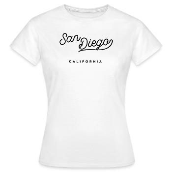 San Diego - California - T-shirt Femme - blanc - Devant - AI Model Female 172 dark (172cm)