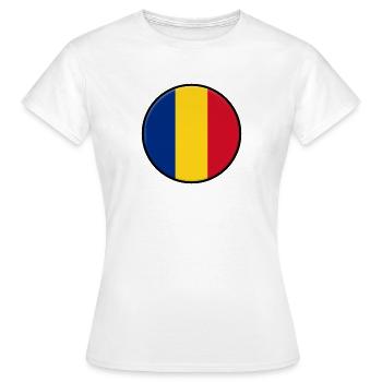 Drapeau roumanie - T-shirt Femme - blanc - Devant - AI Model Female 172 dark (172cm)