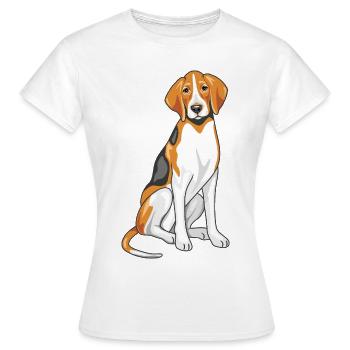 Sitting foxhound - Women's T-Shirt - white - Front - AI Model Female 172 dark (172cm)