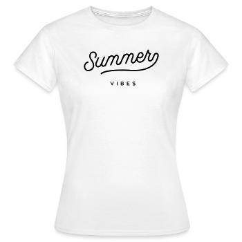 Summer Vibes - T-shirt Femme - blanc - Devant - AI Model Female 172 dark (172cm)