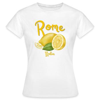 Rome - Italie - Cité du Vatican - Colisée - Voyage - T-shirt Femme - blanc - Devant - AI Model Female 172 dark (172cm)