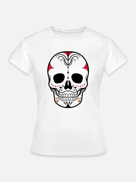 skull - Frauen T-Shirt - Weiß