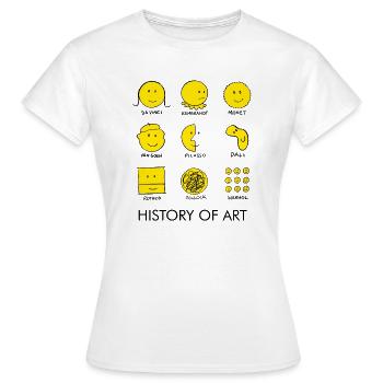 Art Face Histoire De L’Art Graphique - T-shirt Femme - blanc - Devant - AI Model Female 172 dark (172cm)