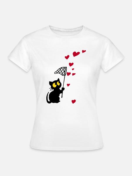Georgie mit Herzchen - Frauen T-Shirt - Weiß