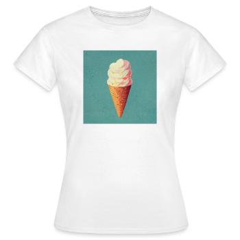 Eiscreme - Frauen T-Shirt - Weiß - Vorne - AI Model Female 172 dark (172cm)