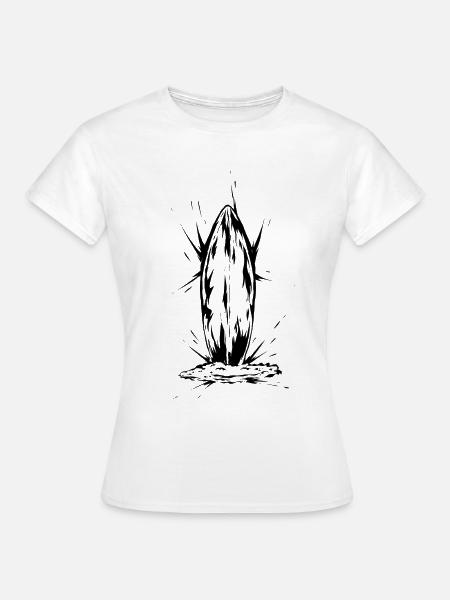 Surfer Surfboard - Frauen T-Shirt - Weiß