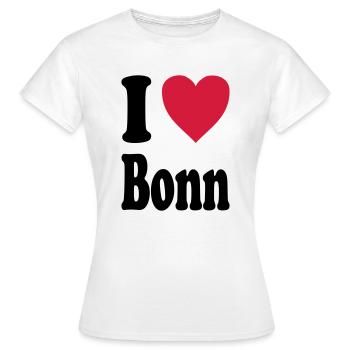 J'adore Bonn - T-shirt Femme - blanc - Devant - AI Model Female 172 dark (172cm)