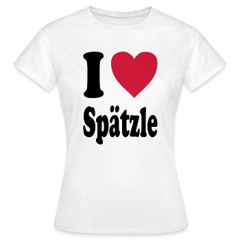 I love Spätzle (Alle Farben!) - Frauen T-Shirt - Weiß - Vorne - AI Model Female 172 dark (172cm)