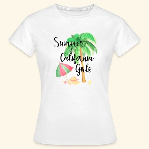 California Girl at Beach - Frauen T-Shirt