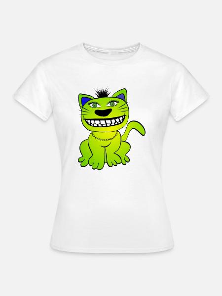 Katze - Cat - Frauen T-Shirt - Weiß
