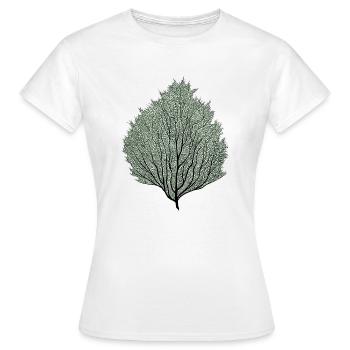 leaf - Women's T-Shirt - white - Front - AI Model Female 172 dark (172cm)
