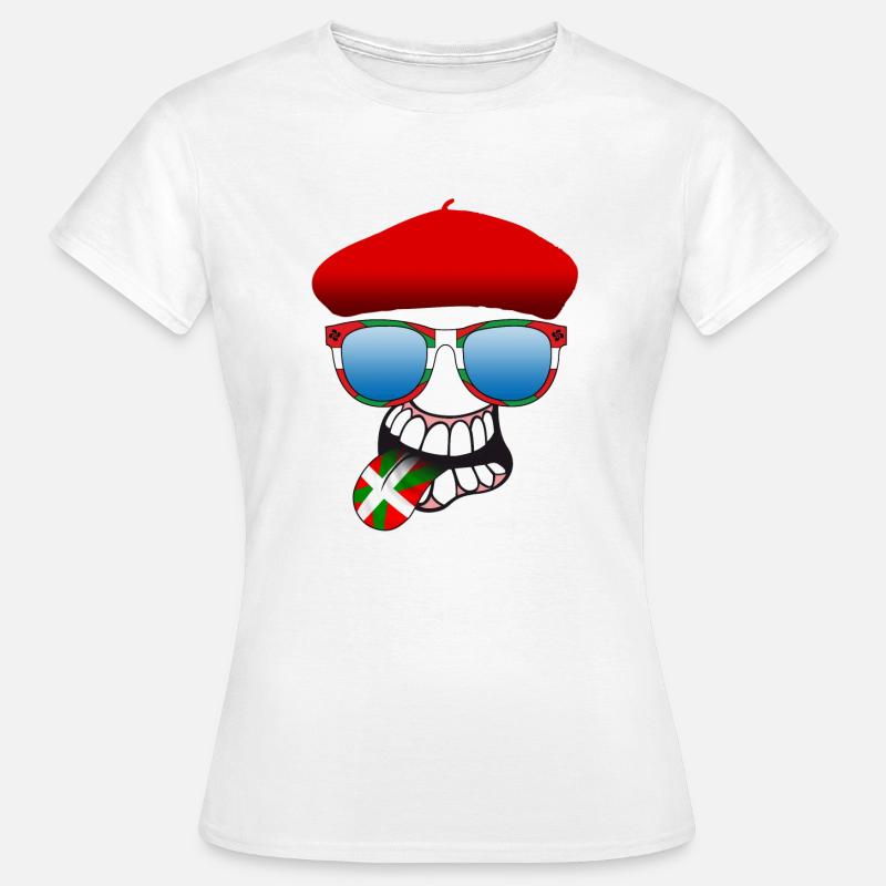 basque smiley 6 - T-shirt Femme - blanc