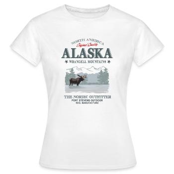 Alaska - Moose - Elch - Frauen T-Shirt - Weiß - Vorne - AI Model Female 172 dark (172cm)
